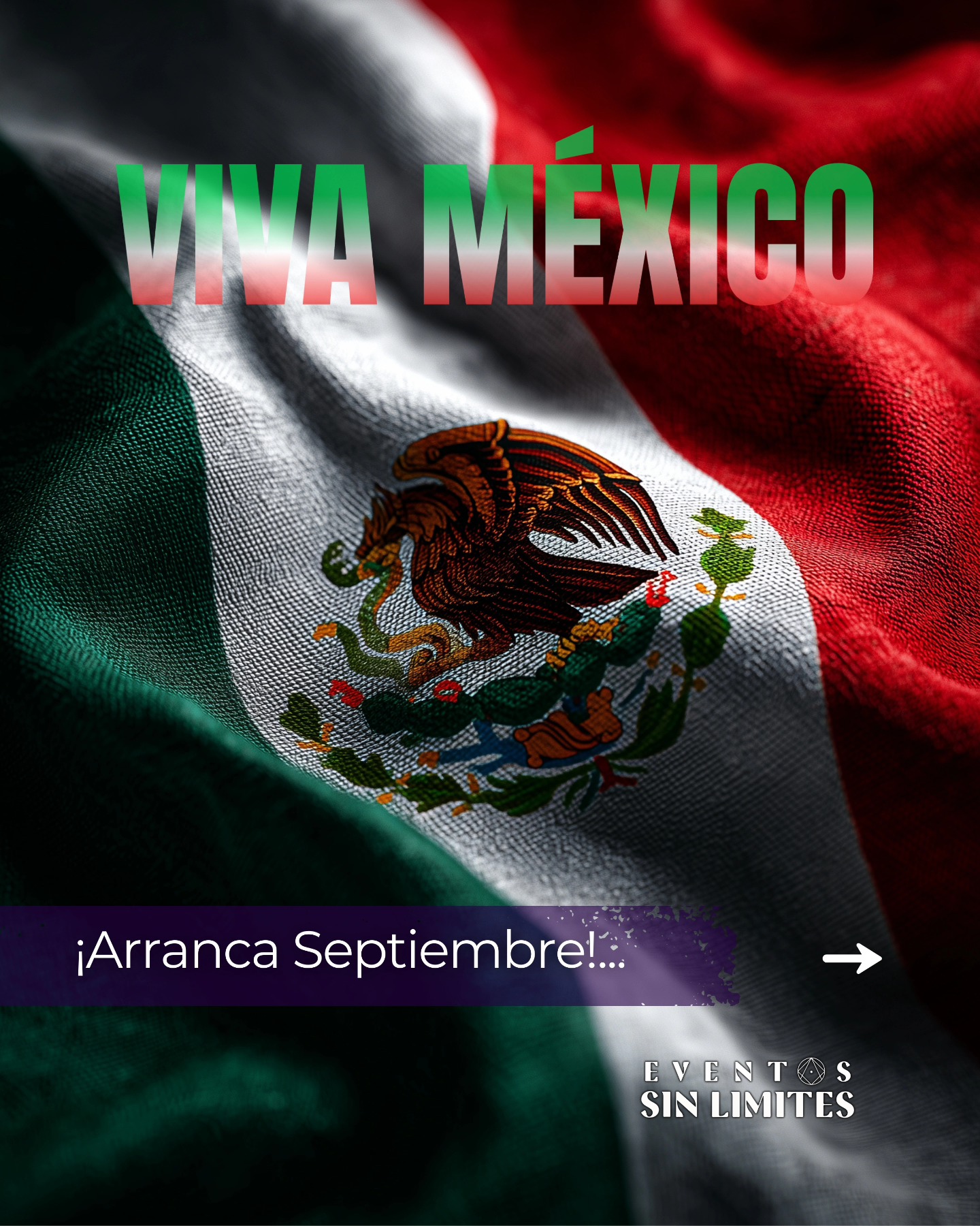 Celebración patriótica con bandera mexicana - Viva México