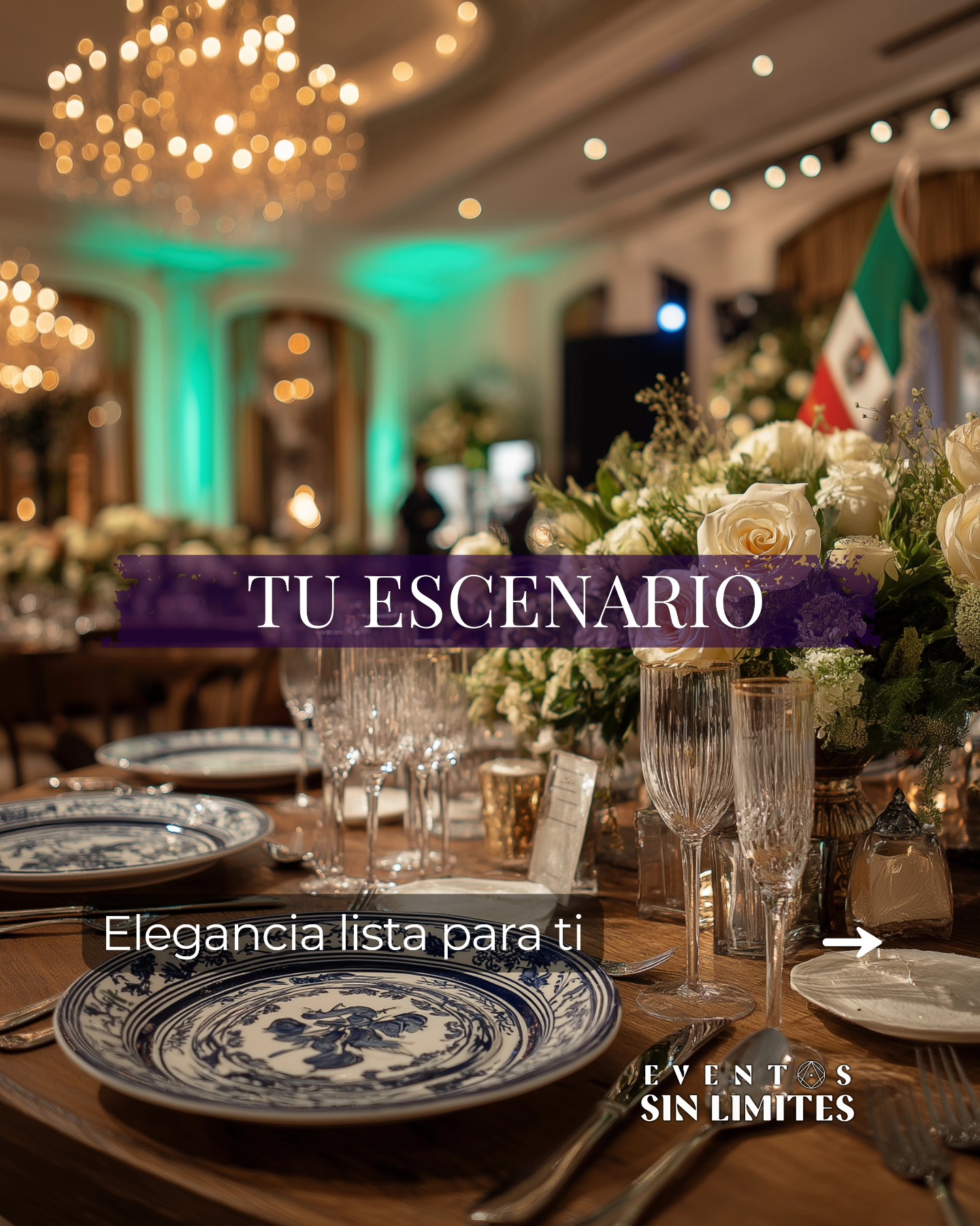 Venue elegante para ceremonia de graduación
